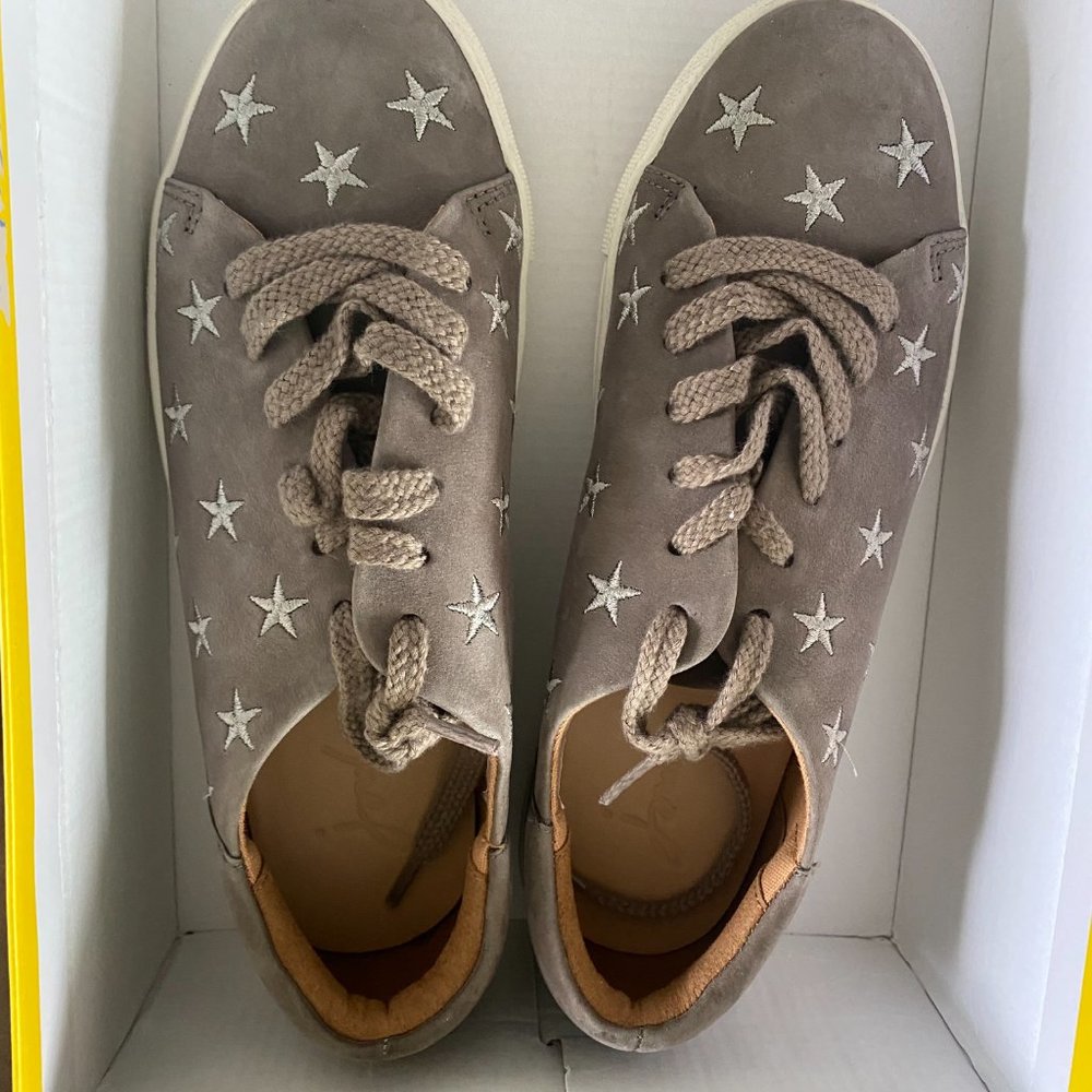 Joules Solena Luxe Gray Star Shoe US Size 5